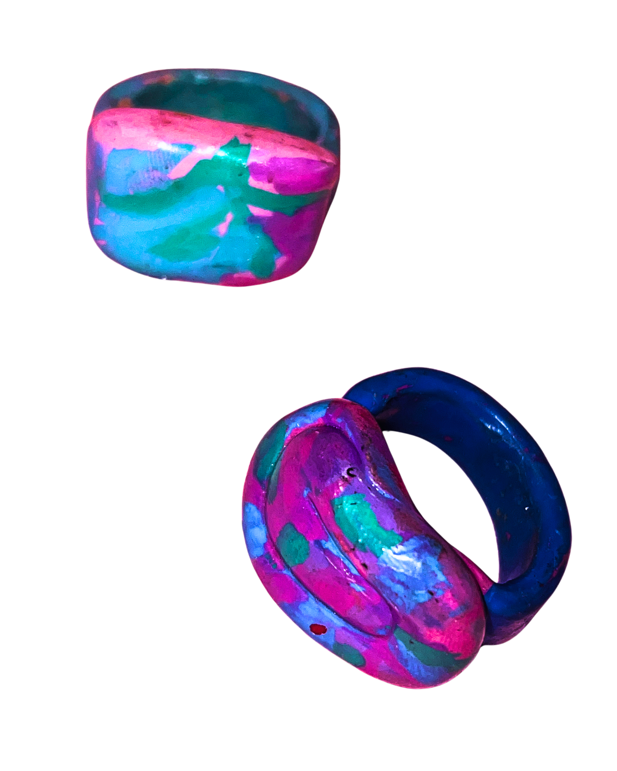 "DUO PASTEL" POLYMER CLAY RINGS